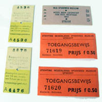 Toegangsbewijs 1965 Spoorwegmuseum