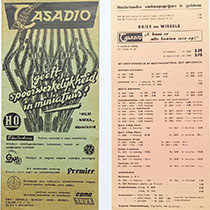 Casadio vouwblad + prijslijst