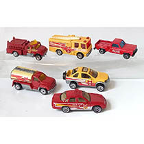 Matchbox, 6 auto's, div schalen