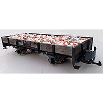 Lage bakwagen, beladen